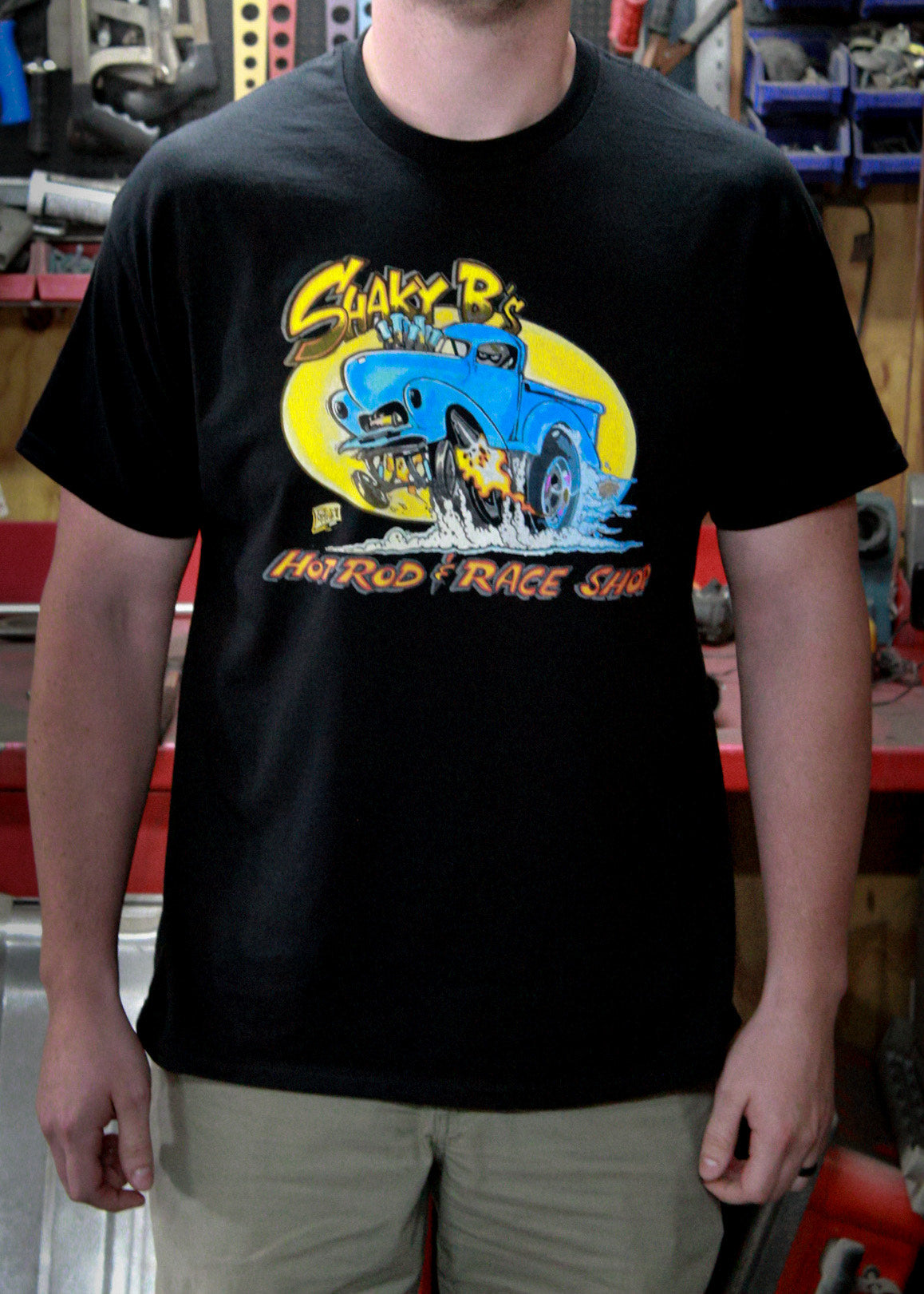 Shaky B's Logo Shirt, Black – Shaky-B's Hot Rod's And Race Shop